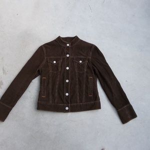 Vintage Y2K Gap Brown Jacket Corduroy Medium 2000s
